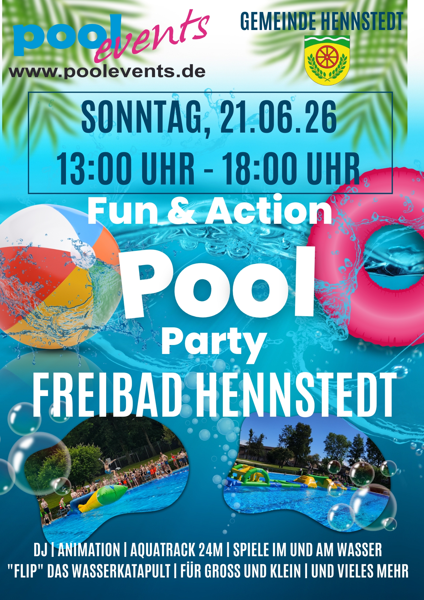 Fun & Action Poolparty mit Poolevents.de