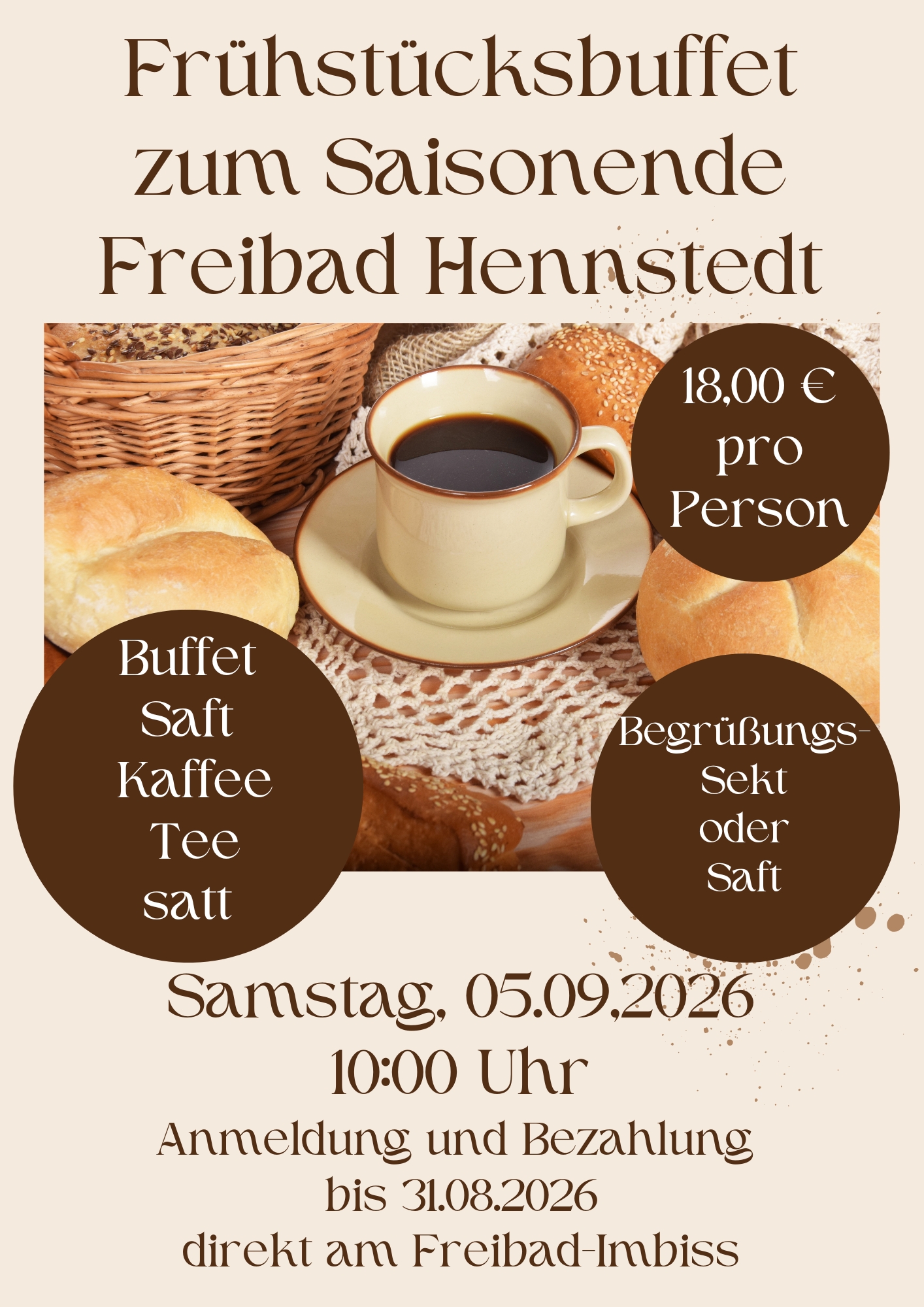 Frühstücksbuffet zum Saisonende